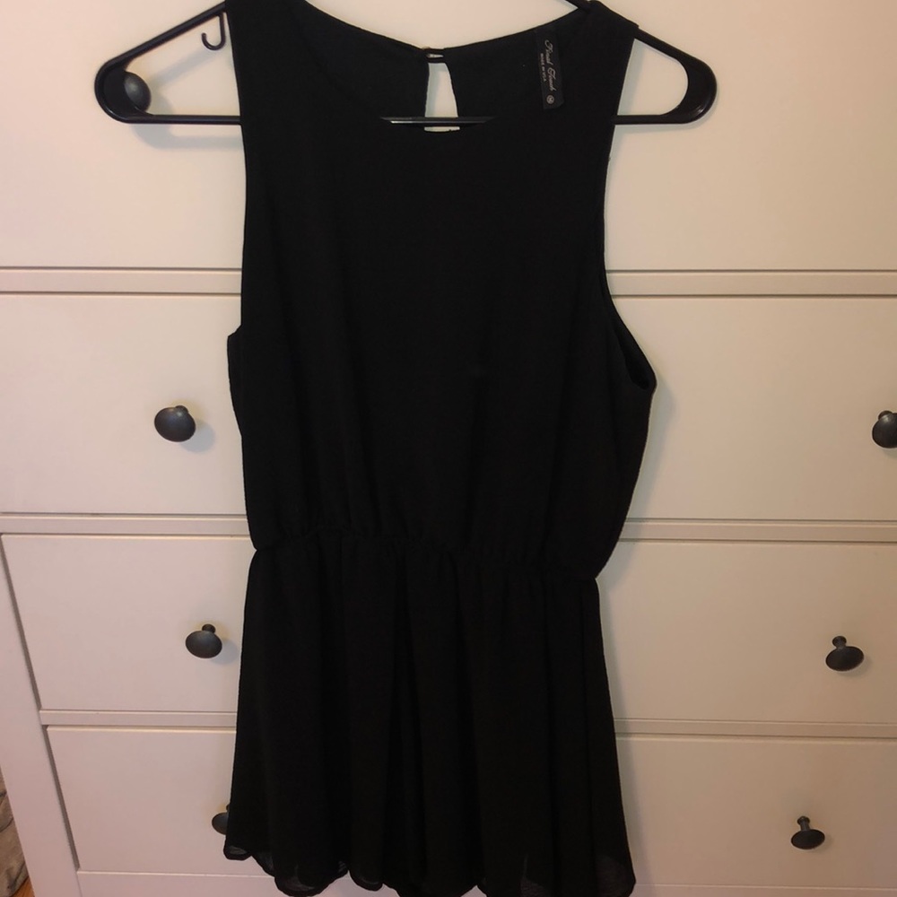 Black chiffon romper